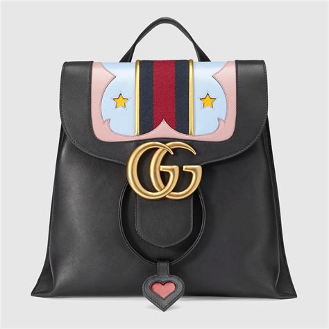 schoudertassen gucci marmont|Gucci Marmont leather backpack.